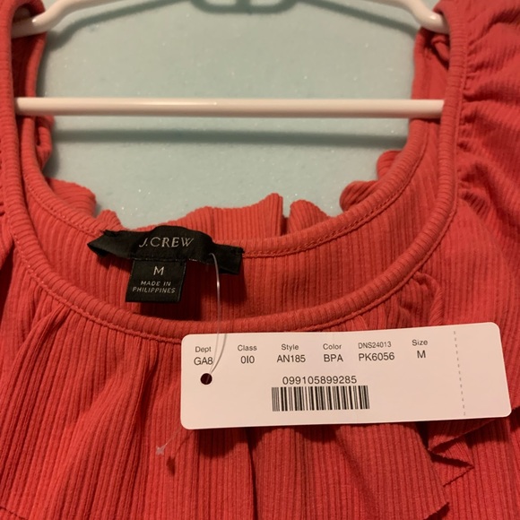 J. Crew Ruffle Neck Ribbed Tank - Picture 2 of 3